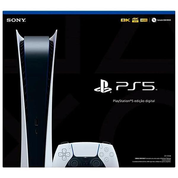 Console Sony Playstation 5, SSD 825GB + Controle sem fio DualSense, Versão Digital, CFI-1214B0, Sony - CX 1 UN