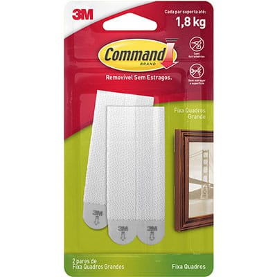 Fixa Quadros Adesivo 3M Command Grande - 2 pares - BT 2 UN