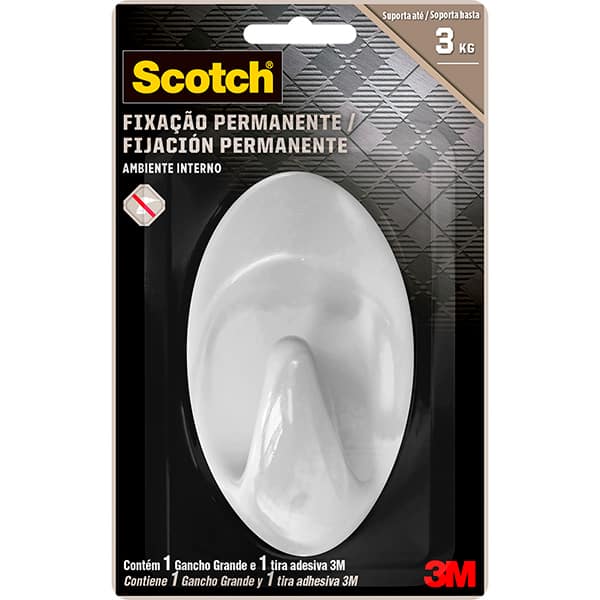 Gancho adesivo grande Scotch 3M BT 1 UN