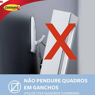 Organizador de Fios 3M Command Transparente Pequeno - 20 unidades - BT 20 UN