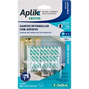 Gancho adesivo retangular pequeno cristal Aplik OR30241 Ordene BT 3 UN Gancho adesivo retangular pequeno cristal Aplik OR30241 Ordene BT 3 UN