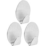 Gancho adesivo oval pequeno metálico Aplik OR30651 Ordene BT 3 UN Gancho adesivo oval pequeno metálico Aplik OR30651 Ordene BT 3 UN