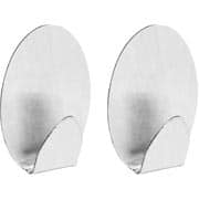 Gancho adesivo oval medio metálico Aplik OR30652 Ordene BT 2 UN Gancho adesivo oval medio metálico Aplik OR30652 Ordene BT 2 UN