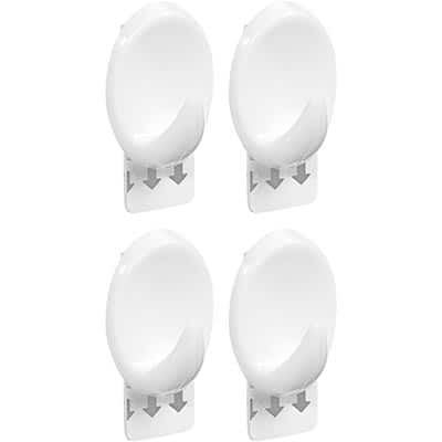 Gancho adesivo oval pequeno branco Aplik OR30111 Ordene BT 4 UN