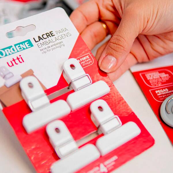 Lacre para Embalagens Plástico, 3,9 x 1,8cm, OR12282, Ordene - BT 4 UN