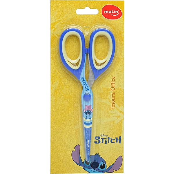 Tesoura escolar 18cm Stitch 31390 Molin BT 1 UN Tesoura escolar 18cm Stitch 31390 Molin BT 1 UN