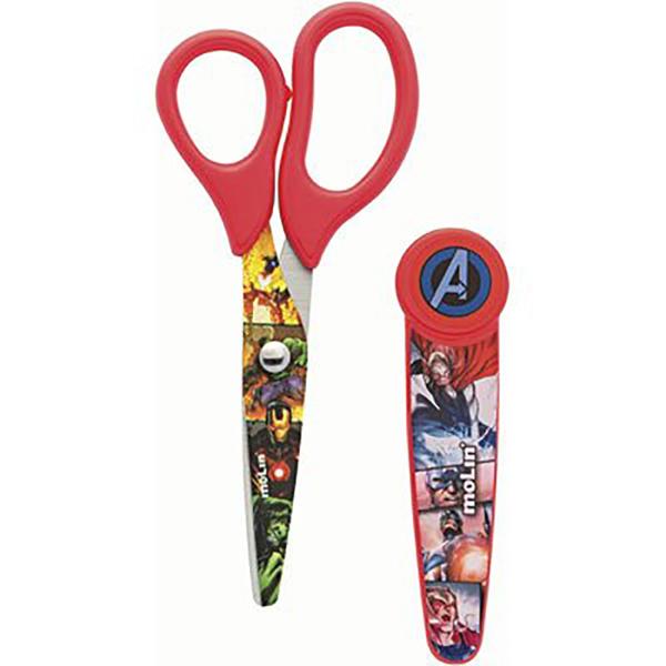 Tesoura Escolar com Protetor Marvel Vingadores, Sortido - Avengers Molin - BT 1 UN