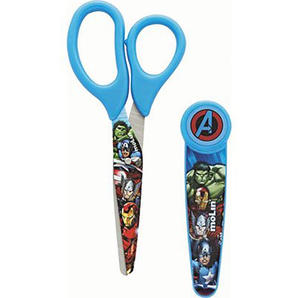 Tesoura Escolar com Protetor Marvel Vingadores, Sortido - Avengers Molin - BT 1 UN