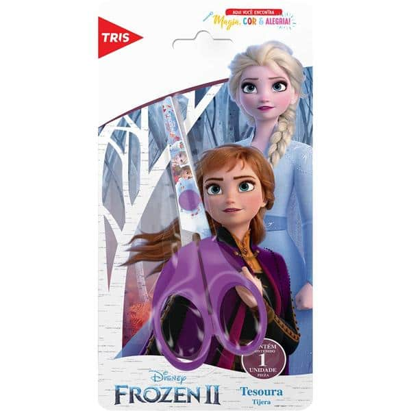 Tesoura escolar 13cm Frozen 679235 Tris BT 1 UN