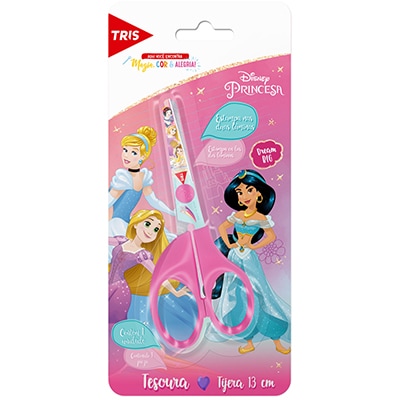 Tesoura Escolar 13cm Disney Princesas 623627 Tris - BT 1 UN