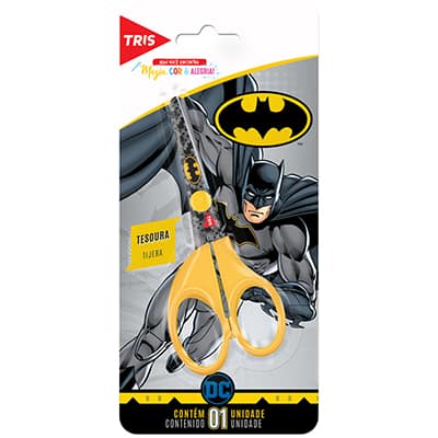 Tesoura escolar 13cm Batman 604893 Tris BT 1 UN