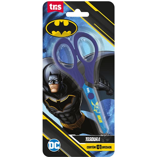 Tesoura escolar 13cm Batman 604893 Tris BT 1 UN