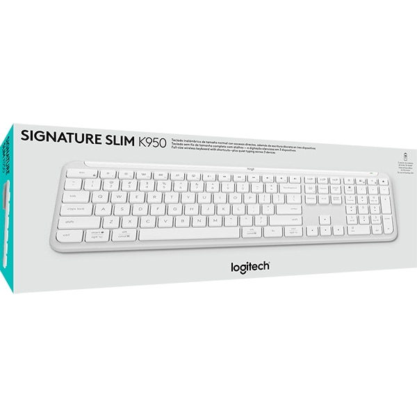 Teclado sem fio Signature K950, Branco, 920-012601, Logitech - CX 1 UN