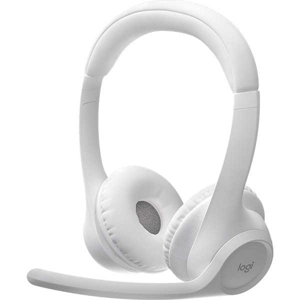 Headset Sem Fio Logitech Zone 300 Com Microfone com Cancelamento de Ruído, Conexão Bluetooth, Bateria Recarregável via USB-C - Branco CX 1 UN