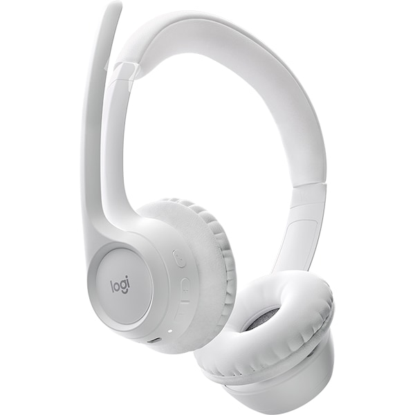 Headset Sem Fio Logitech Zone 300 Com Microfone com Cancelamento de Ruído, Conexão Bluetooth, Bateria Recarregável via USB-C - Branco CX 1 UN