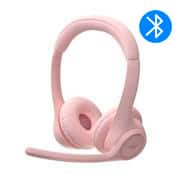 Headset Sem Fio Logitech Zone 300 Com Microfone com Cancelamento de Ruído, Conexão Bluetooth, Bateria Recarregável via USB-C - Rosa CX 1 UN