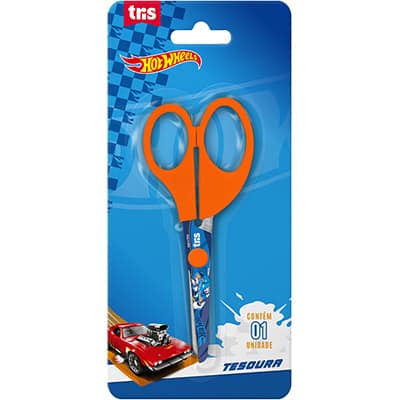 Tesoura escolar 13cm Hot Wheels 643977 Tris BT 1 UN