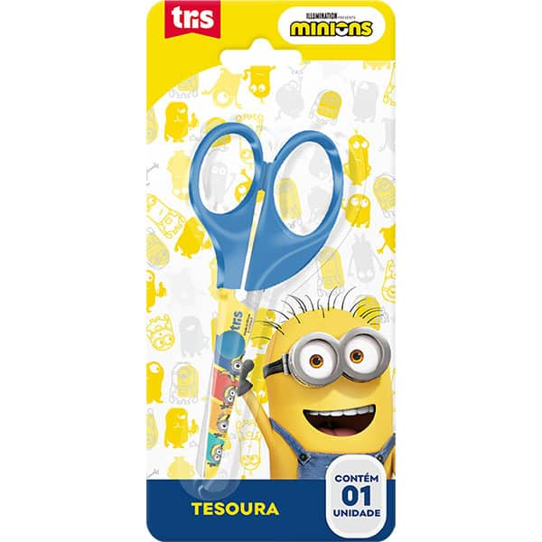 Tesoura escolar Minions, 905734, Tris - BT 1 UN