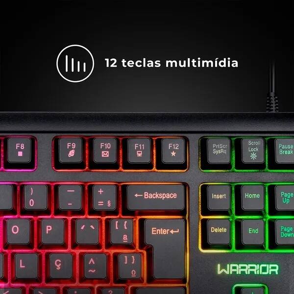 Teclado USB Gamer Legacy preto TC315 Warrior CX 1 UN