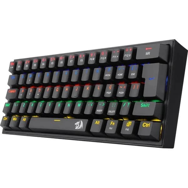 Teclado USB Gamer mecânico Fizz preto K617 Redragon CX 1 UN