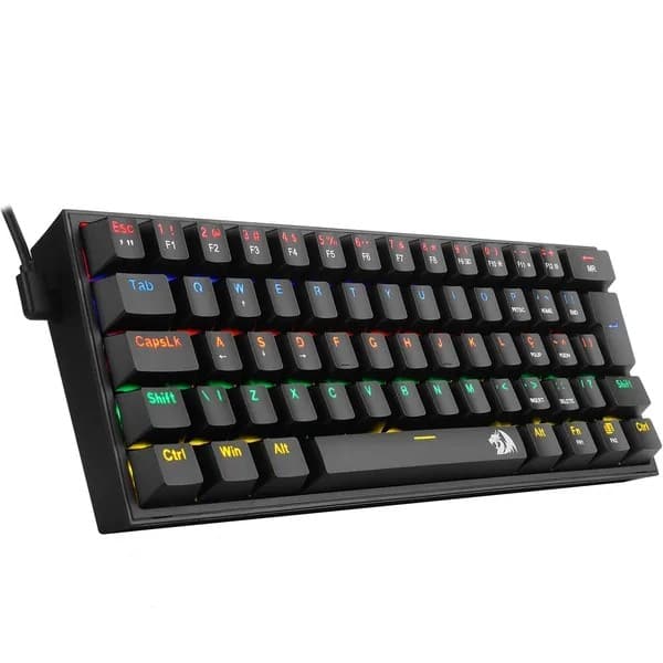 Teclado USB Gamer mecânico Fizz preto K617 Redragon CX 1 UN