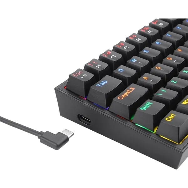 Teclado USB Gamer mecânico Fizz preto K617 Redragon CX 1 UN
