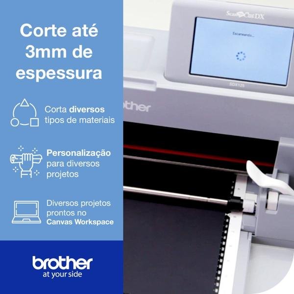 Máquina para recorte c/Scanner ScanNCut 220v SDX125V Brother CX 1 UN
