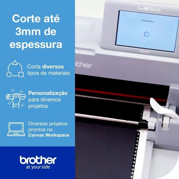 Máquina para recorte c/Scanner ScanNCut 110v SDX125 Brother CX 1 UN