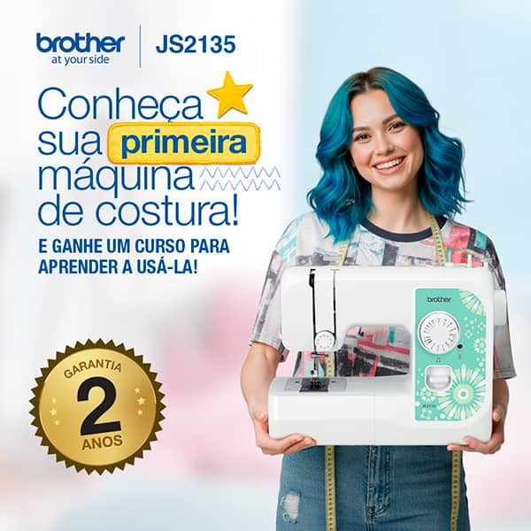 Máquina de Costura mecânica com 14 pontos, 110v, JS2135BR, Brother - CX 1 UN