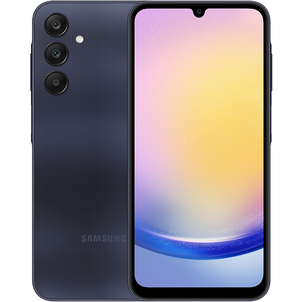 Smartphone Galaxy A25, Android 14, 256GB de Armazenamento, Câmera Selfie de 13MP, Câmera Tripla Traseira 50MP + 8MP + 2MP, Tela Infinita de 6.5", Dual Chip, Azul escuro, A256E, Samsung - CX 1 UN