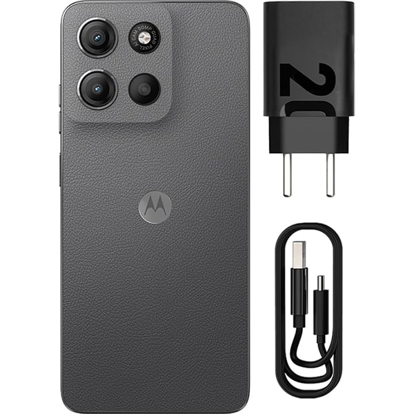 Smartphone Moto G15, Android 15, 256GB de Armazenamento, Câmera Frontal de 8MP, Câmera Traseira 50MP + 2MP, Tela 6.7", Grafite, Motorola - CX 1 UN