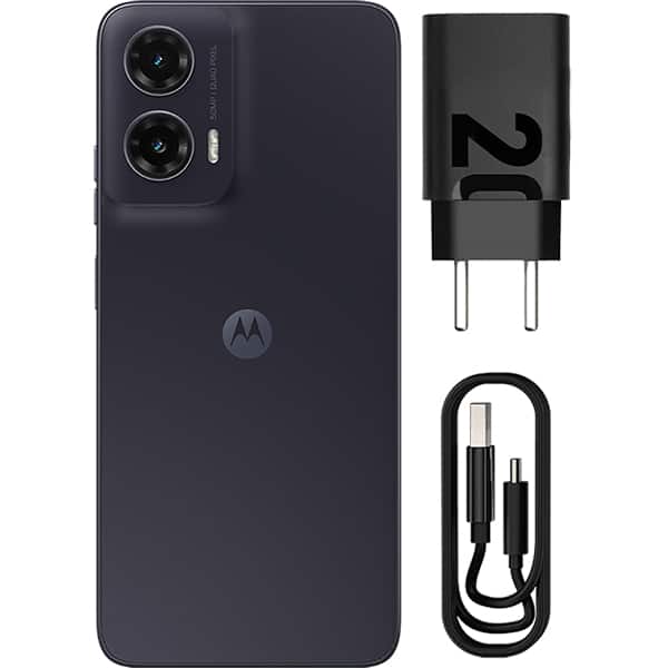 Smartphone Moto G35, Android 15, 128GB de Armazenamento, Câmera Frontal de 16MP, Câmera Traseira 50MP + 8MP, Tela 6.7", Grafite, Motorola - CX 1 UN