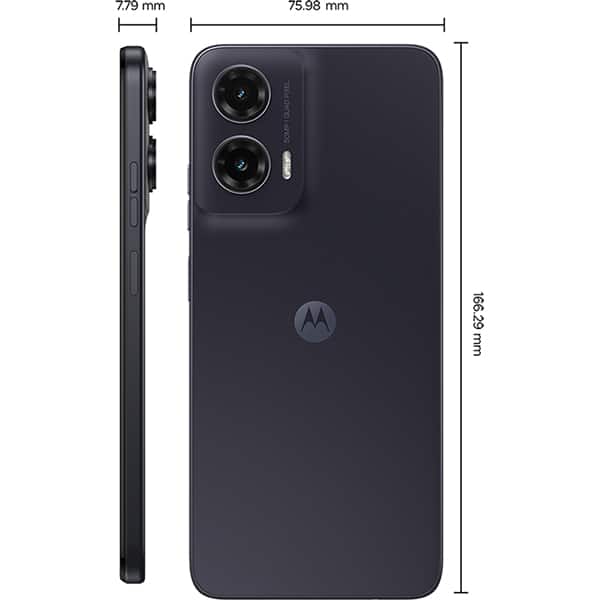 Smartphone Moto G35, Android 15, 128GB de Armazenamento, Câmera Frontal de 16MP, Câmera Traseira 50MP + 8MP, Tela 6.7", Grafite, Motorola - CX 1 UN