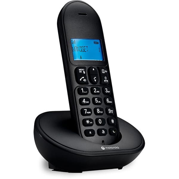 Telefone sem fio Dect 6.0 com Identificador de chamadas, + MT150, Preto, Motorola - CX 1 UN Telefone sem fio Dect 6.0 com Identificador de chamadas, + MT150, Preto, Motorola - CX 1 UN