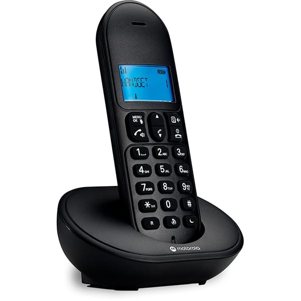 Telefone sem fio Dect 6.0 com Identificador de chamadas, + MT150, Preto, Motorola - CX 1 UN Telefone sem fio Dect 6.0 com Identificador de chamadas, + MT150, Preto, Motorola - CX 1 UN