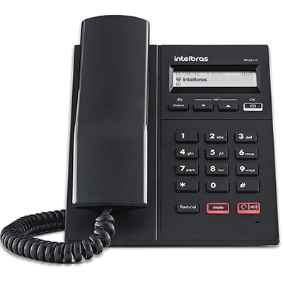 Telefone IP c/ identificador de chamada mesa preto TIP125I Intelbras CX 1 UN