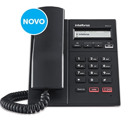 Telefone IP c/ identificador de chamada mesa preto TIP125I Intelbras CX 1 UN