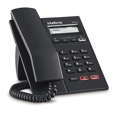 Telefone IP c/ identificador de chamada mesa preto TIP125I Intelbras CX 1 UN