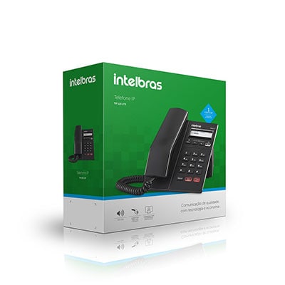 Telefone IP c/ identificador de chamada mesa preto TIP125I Intelbras CX 1 UN