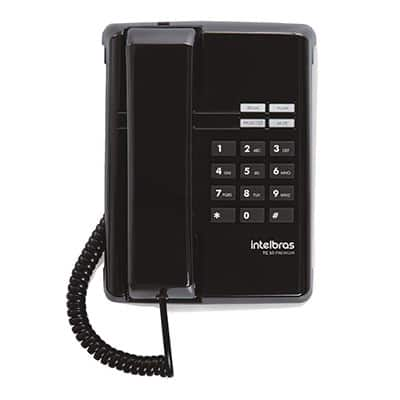 Telefone de mesa premium preto TC50 Intelbras CX 1 UN