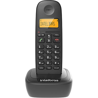 Telefone sem fio com identificador de chamadas, preto, TS2510, Intelbras - CX 1 UN