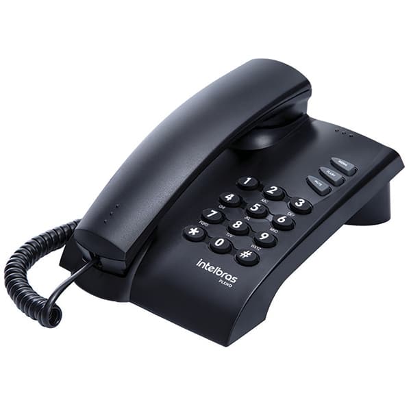 Telefone de Mesa Pleno, Preto, 4080051, Intelbras - CX 1 UN Telefone de Mesa Pleno, Preto, 4080051, Intelbras - CX 1 UN