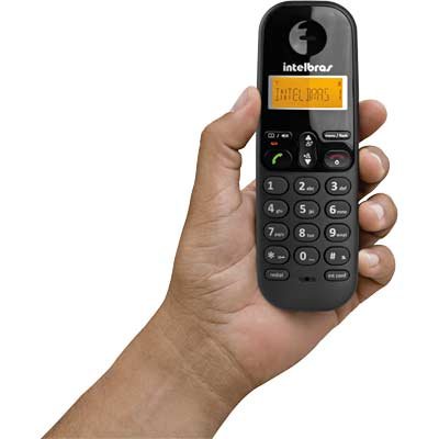 Telefone s/ fio Dect 6.0  c/ identificador de chamadas preto TS3110 Intelbras CX 1 UN