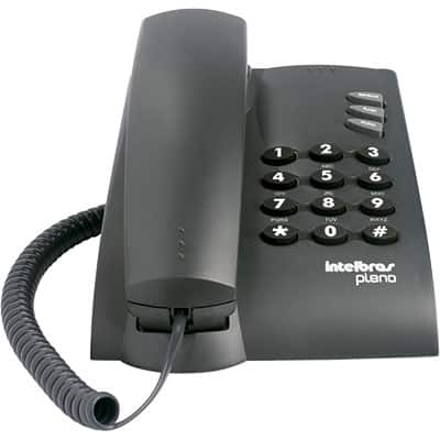 Telefone de mesa pleno c/chave preto Intelbras CX 1 UN