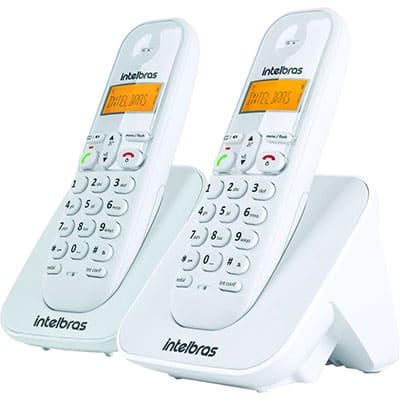 Telefone s/ fio Dect 6.0 c/ identificador de chamadas + ramal branco TS3112 Intelbras CX 1 UN