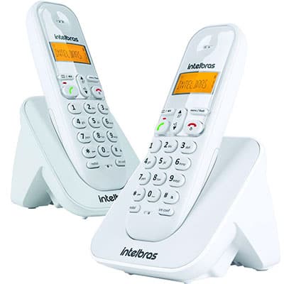 Telefone s/ fio Dect 6.0 c/ identificador de chamadas + ramal branco TS3112 Intelbras CX 1 UN