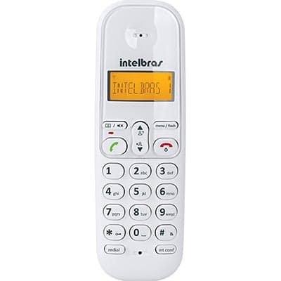 Telefone s/ fio Dect 6.0 c/ identificador de chamadas branco TS3110 Intelbras CX 1 UN