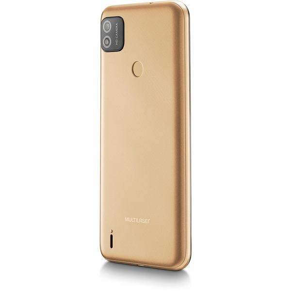 Smartphone Multi G 2, Android 11, 32GB de Armazenamento, Câmera Frontal de 5MP, Câmera Traseira de 8MP, Tela de 6.1", Dourado, P9155, Multi - CX 1 UN