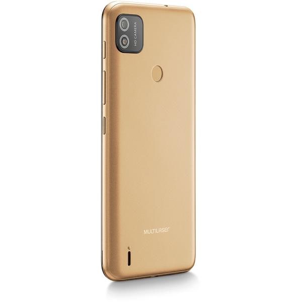 Smartphone Multi G 2, Android 11, 32GB de Armazenamento, Câmera Frontal de 5MP, Câmera Traseira de 8MP, Tela de 6.1", Dourado, P9155, Multi - CX 1 UN