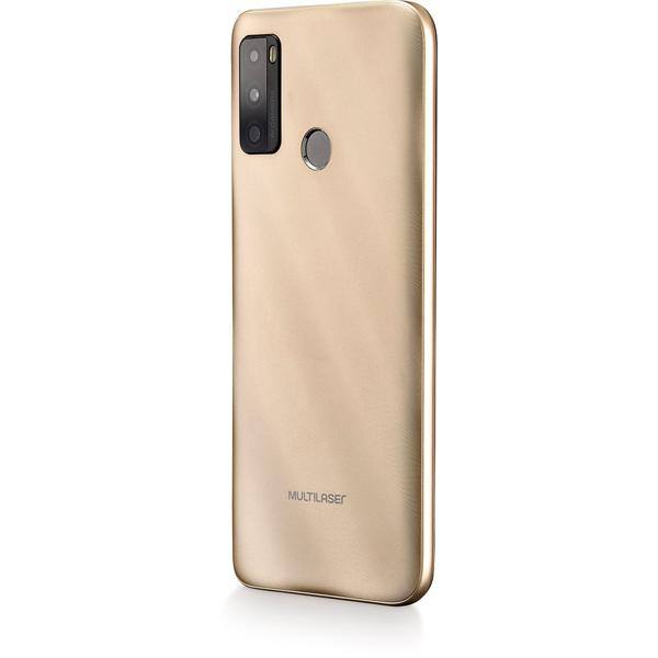 Smartphone Multi G Max 2, 64GB de Armazenamento, Câmera Frontal de 5MP, Câmera Traseira de 8MP, Tela de 6.5", Dourado, P9156 - CX 1 UN